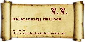 Malatinszky Melinda névjegykártya